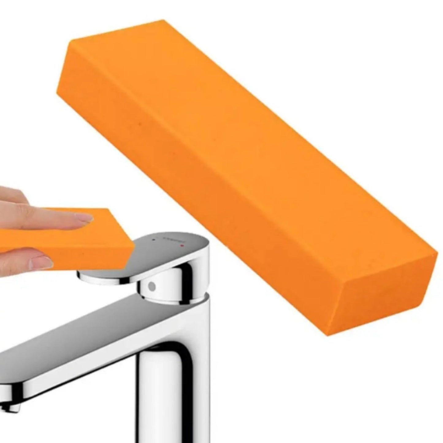 Stainless Steel Scratch EraserMagical Rust Eraser Stainless Steel Stain Remover Rubber Rust Cleaning Eraser for Kitchen Bathroom Household Orange